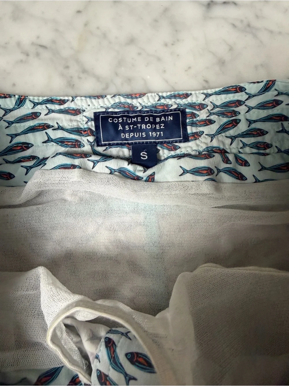 Vilebrequin Men’s Light Blue Fish-Print Hybrid Shorts